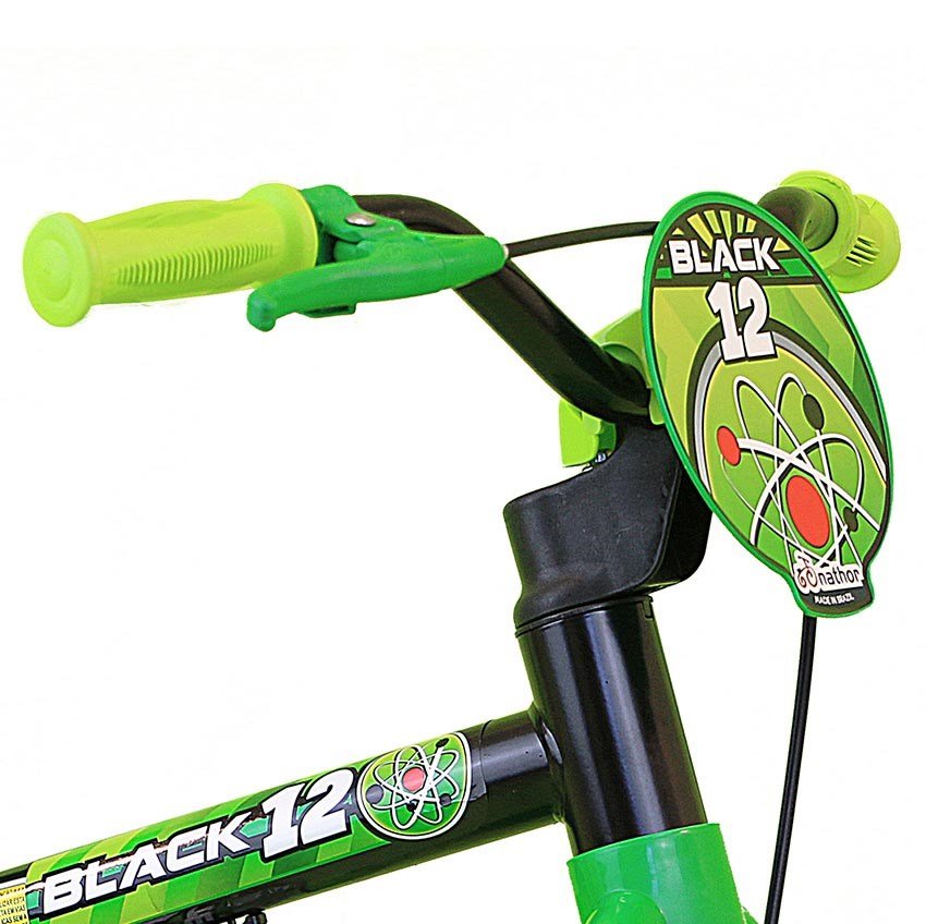 BICICLETA ARO 12 MASC BLACK  PTO/VDE  NATHOR