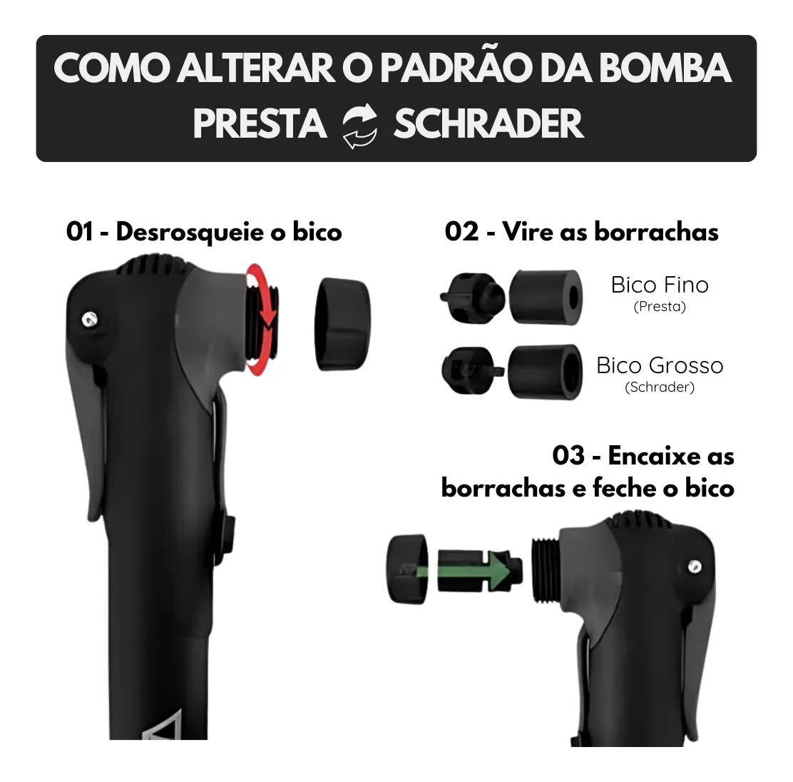 BOMBA DE MÃO (MINI) 12X3CM 80PSI (B89097) ADX