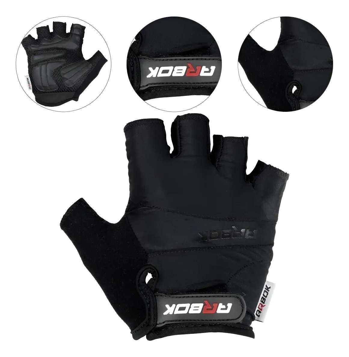 LUVA ARBOK DEDO CURTO EVOLUTION PRETO TAM. P COM VELCRO